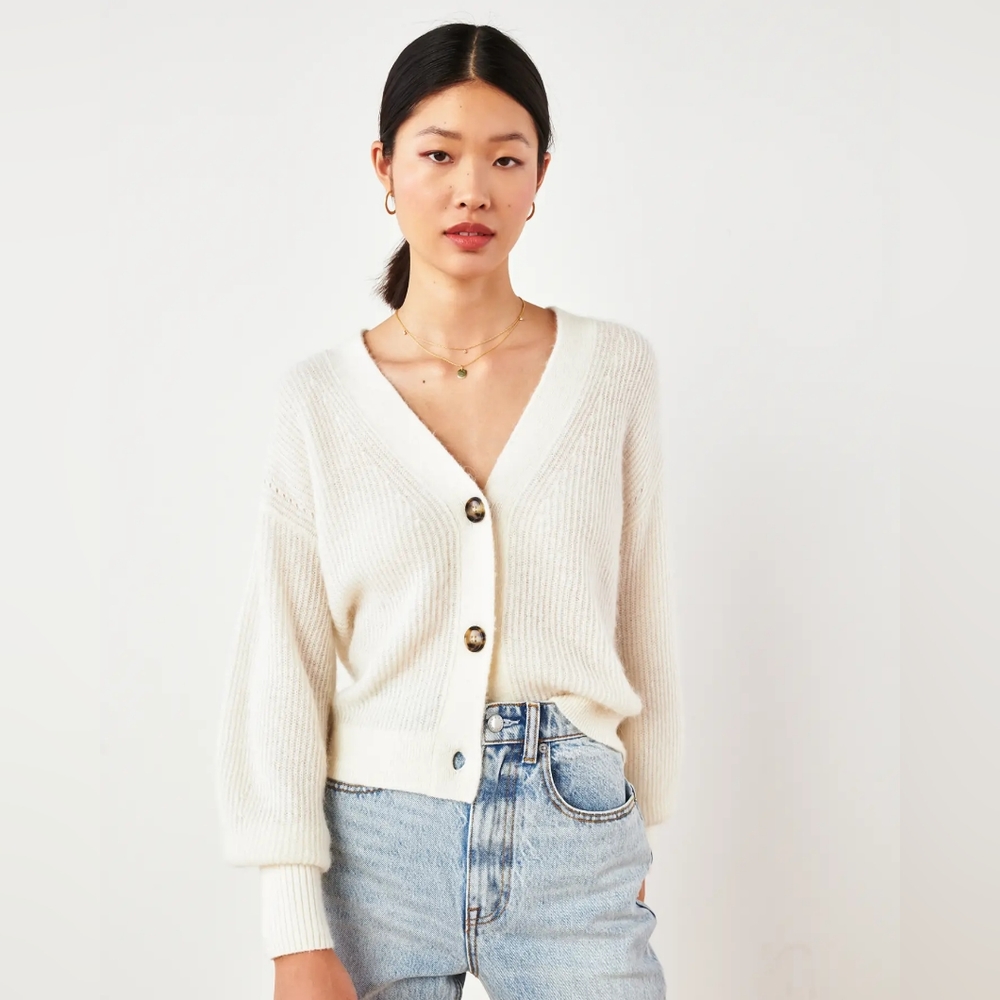 Quince Women's Cream Cardigan Sweater